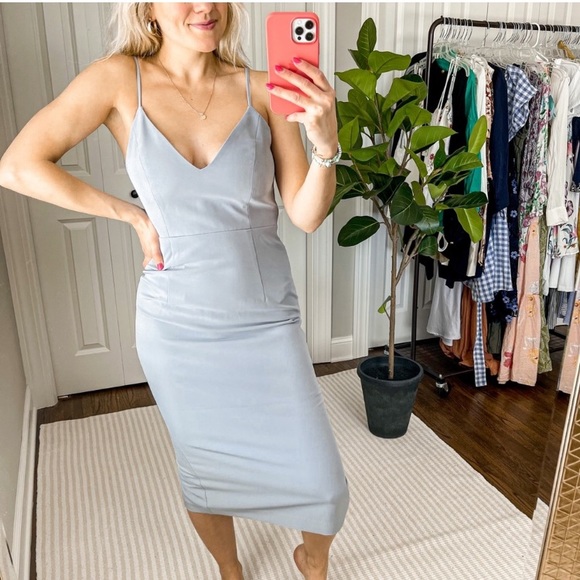 Bardot Asymmetrical Open Back Dress - Picture 1 of 10